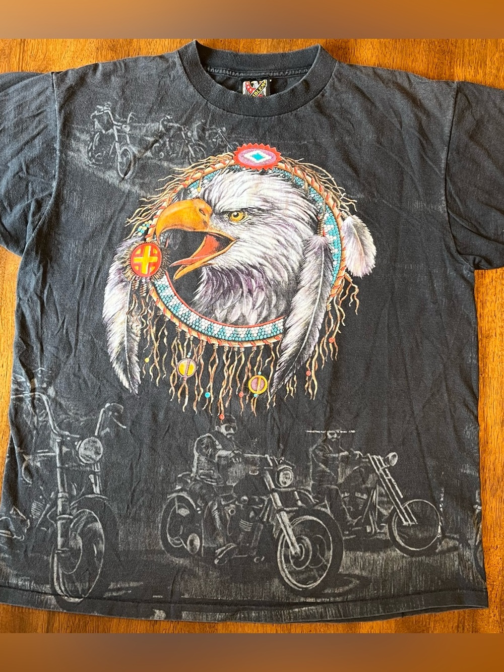 Vintage 1994 3D Emblem Sturgis Black Hills Rally Eagle Biker Tee XL
